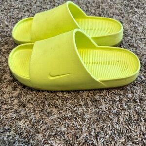 Nike Men’s  Neon Yellow Slide Sandals